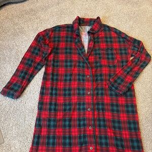 Little Sleepies Tartan Women’s Sleep Shirt Size Small